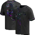 Men's No.12 Nick Loftin Kansas City Royals Black Replica Holographic Alternate Jersey