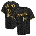 Men's No.19 Michael Massey Kansas City Royals Black Replica Snake Skin City Jersey