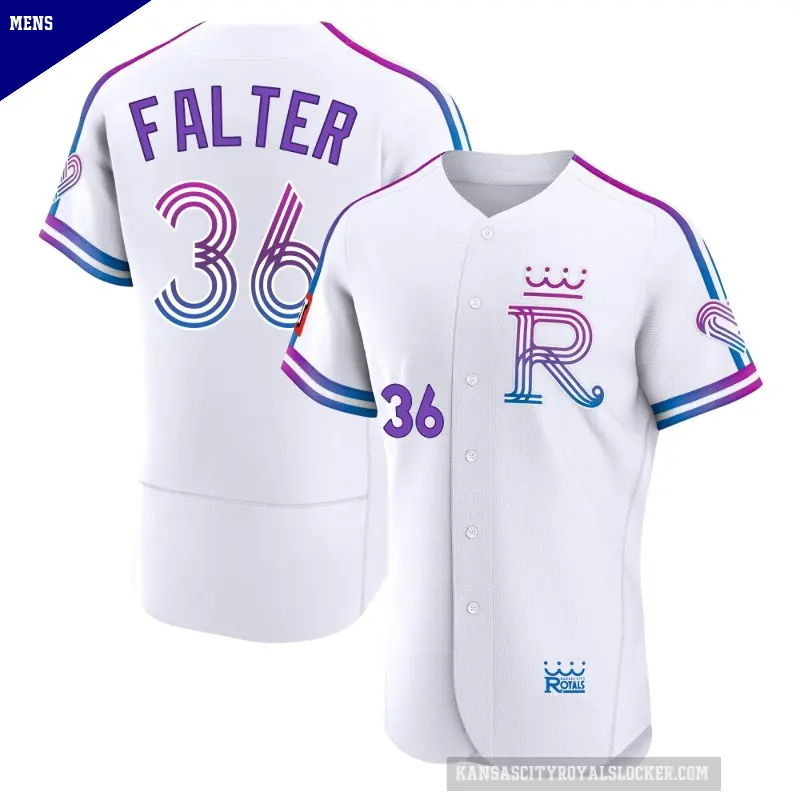 Men's No.36 Bailey Falter Kansas City Royals White Authentic 2026 City Connect Stadium Jersey