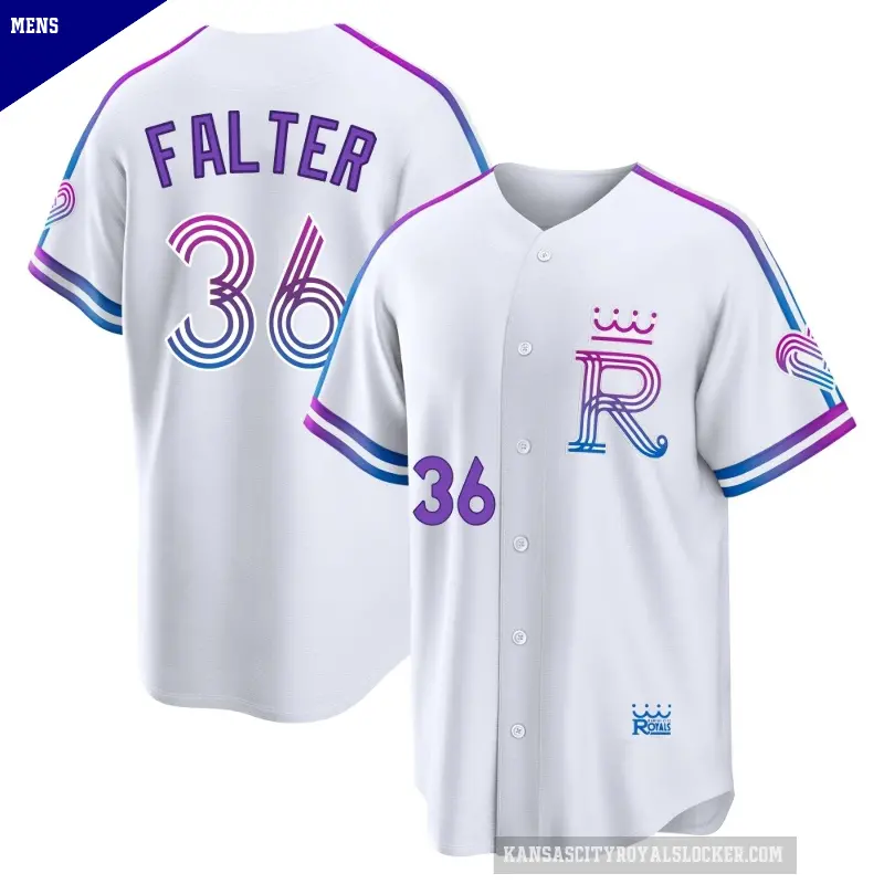 Men's No.36 Bailey Falter Kansas City Royals White Limited 2026 City Connect Stadium Jersey