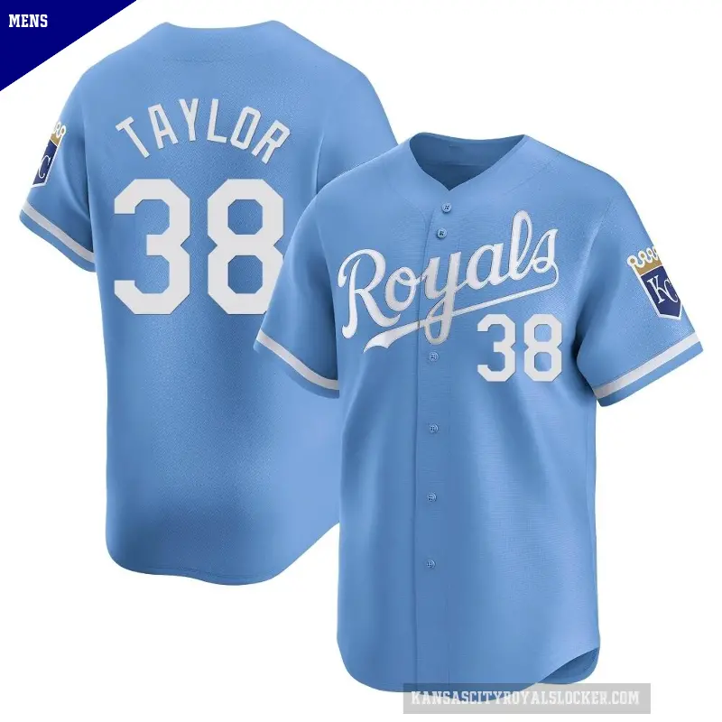 Men's No.38 Josh Taylor Kansas City Royals Light Blue Limited Alternate Jersey