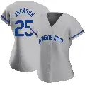 Women's No.25 Danny Jackson Kansas City Royals Gray Replica 2022 Road Jersey
