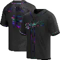 Youth No.18 Bret Saberhagen Kansas City Royals Black Replica Holographic Alternate Jersey