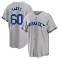 Youth No.60 Lucas Erceg Kansas City Royals Gray Replica 2022 Road Jersey